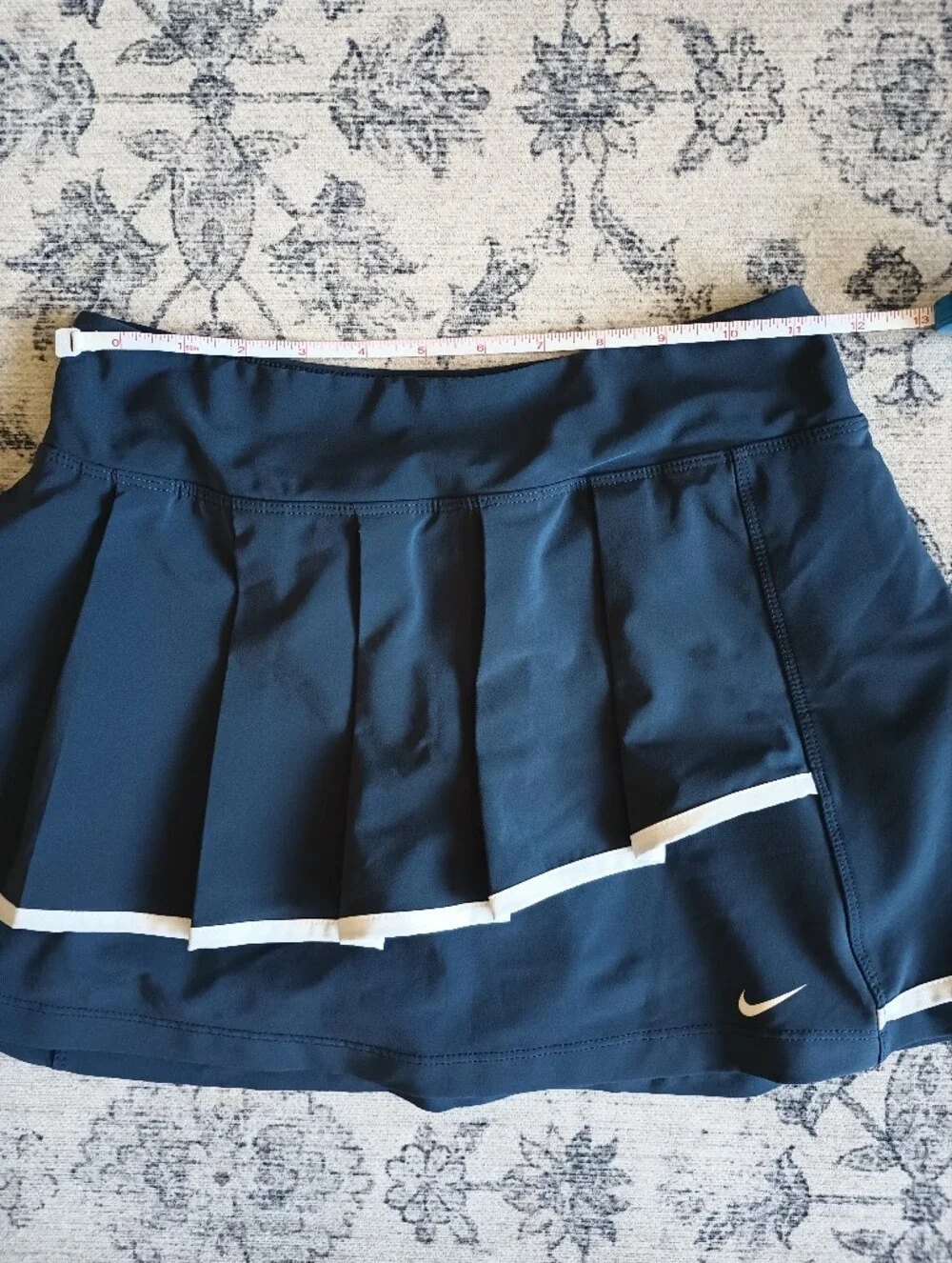Nike Women's Blue Gray Athletic Tennis Skort with White Trim